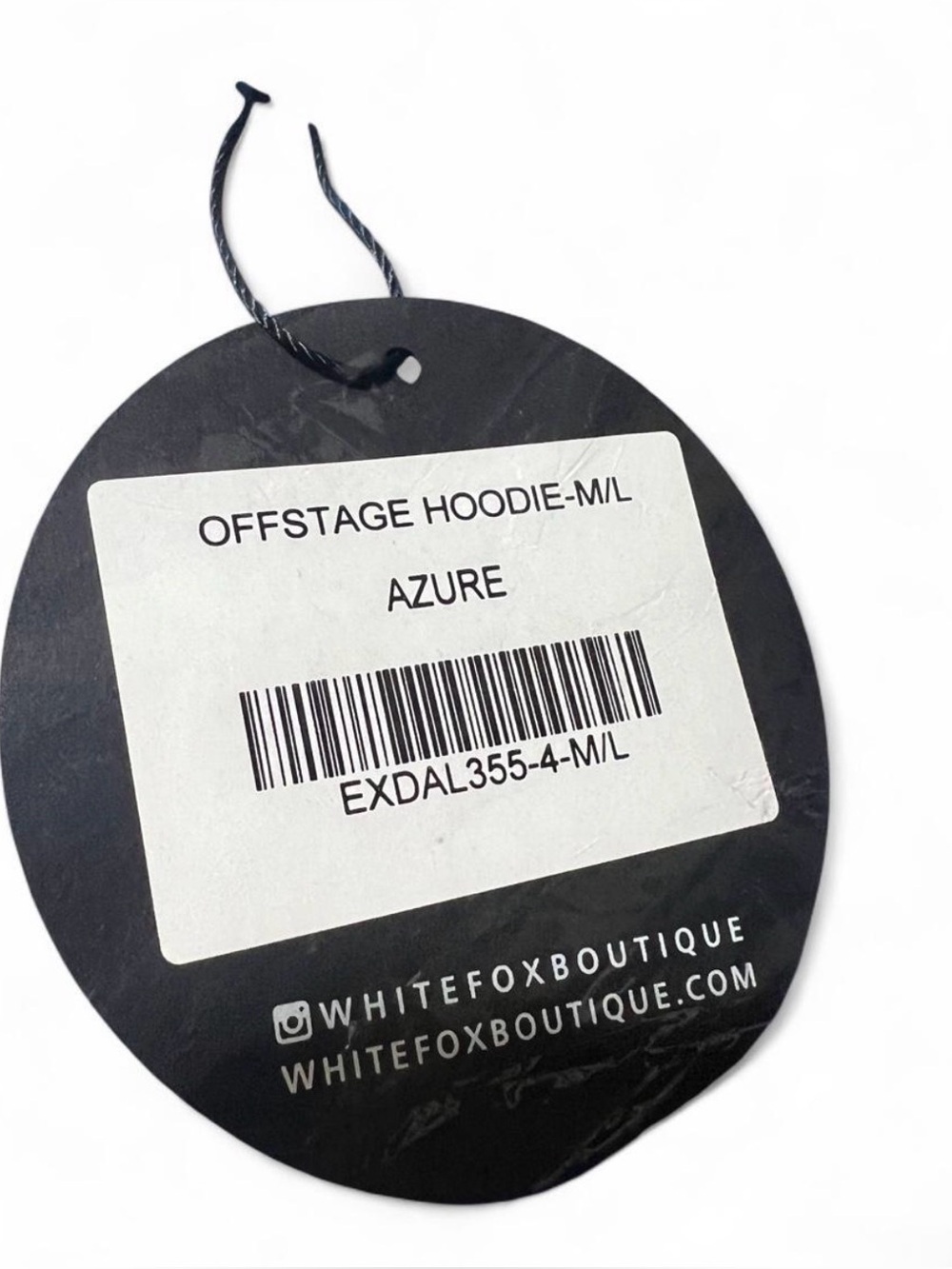 White Fox Offstage Hoodie Azure m/l NWT - Picture 5 of 5
